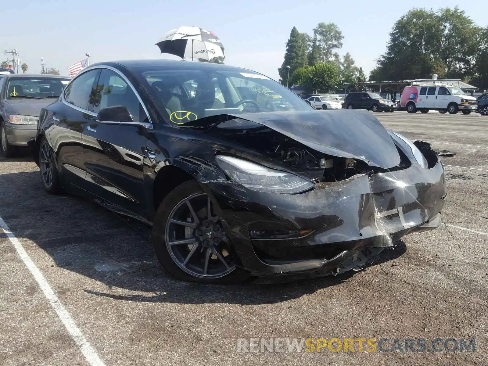 1 Photograph of a damaged car 5YJ3E1EC5LF601336 TESLA MODEL 3 2020