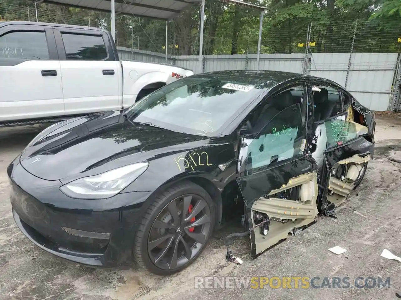 2 Photograph of a damaged car 5YJ3E1EC5LF602809 TESLA MODEL 3 2020