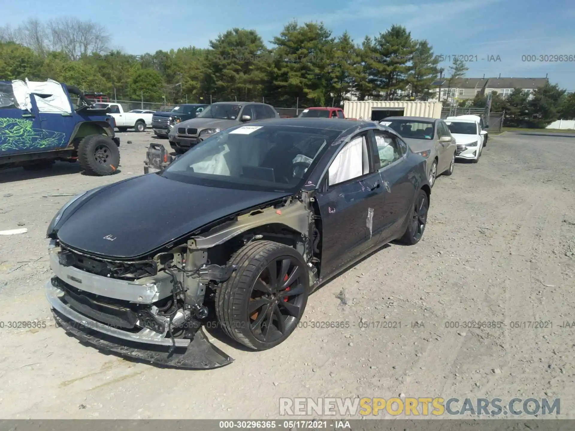 2 Photograph of a damaged car 5YJ3E1EC5LF602891 TESLA MODEL 3 2020