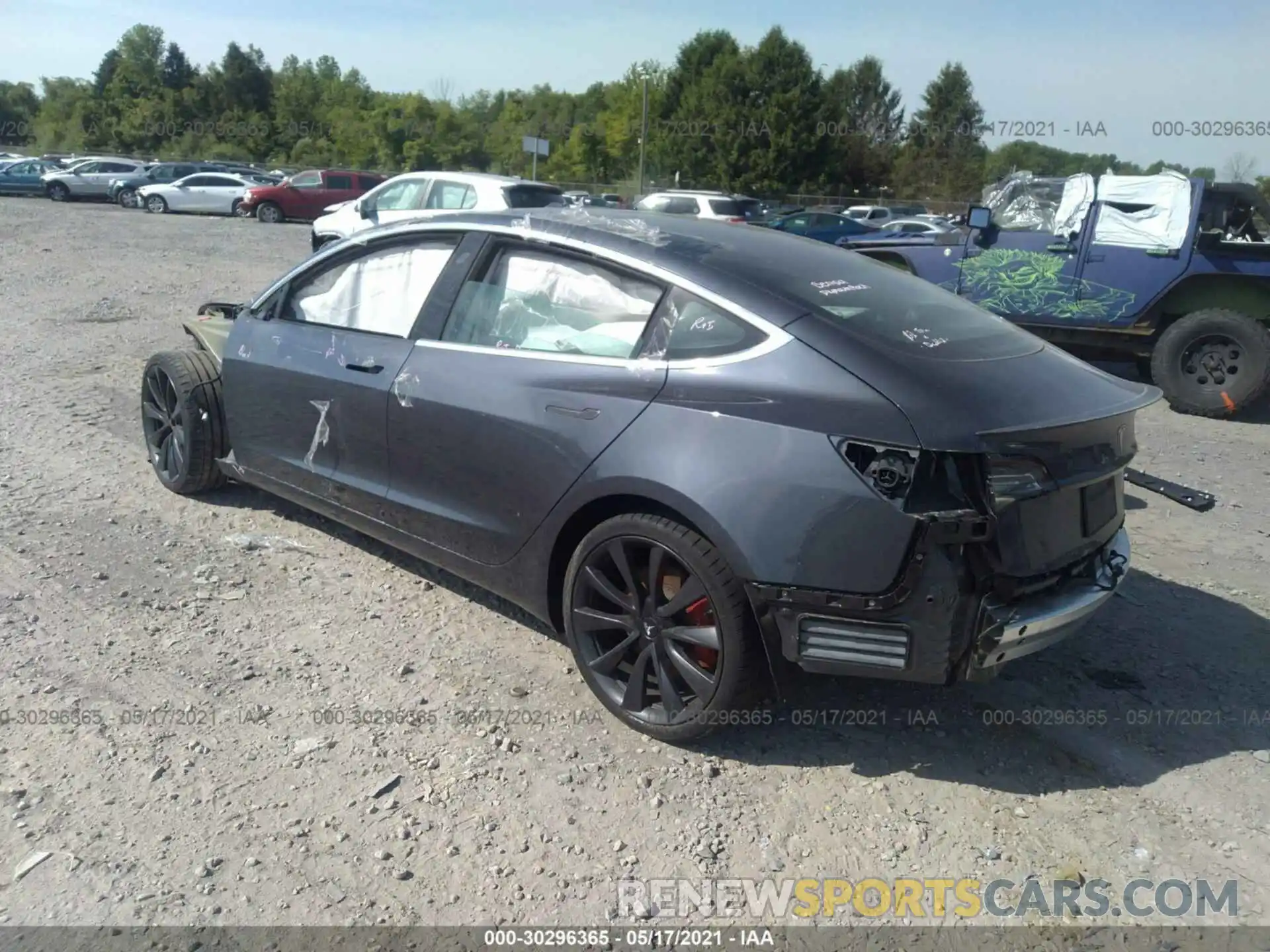 3 Photograph of a damaged car 5YJ3E1EC5LF602891 TESLA MODEL 3 2020