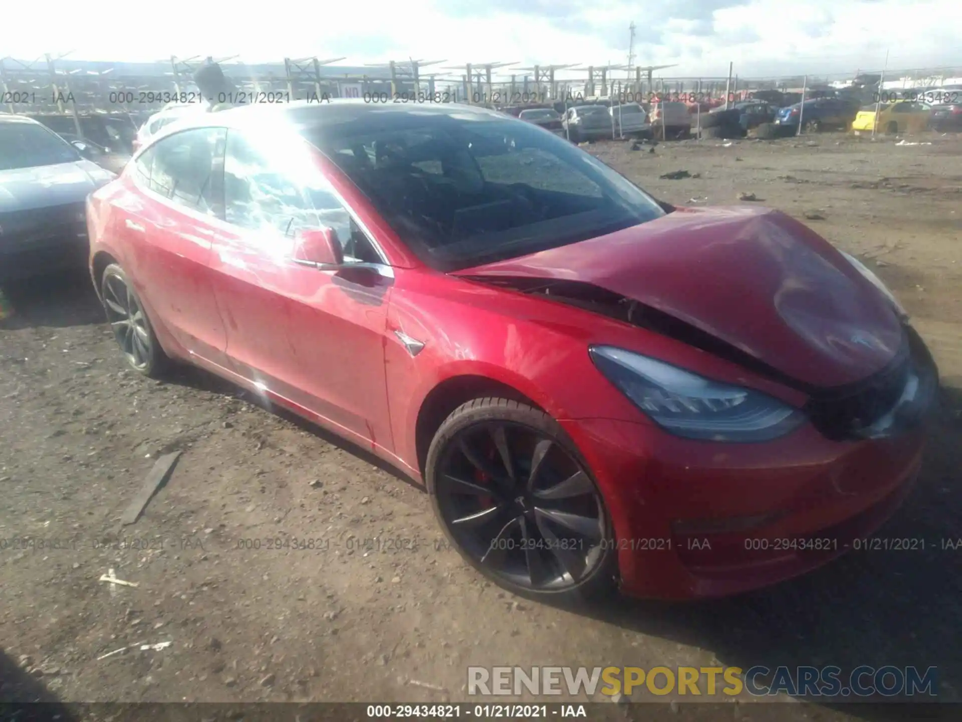 1 Photograph of a damaged car 5YJ3E1EC5LF603006 TESLA MODEL 3 2020