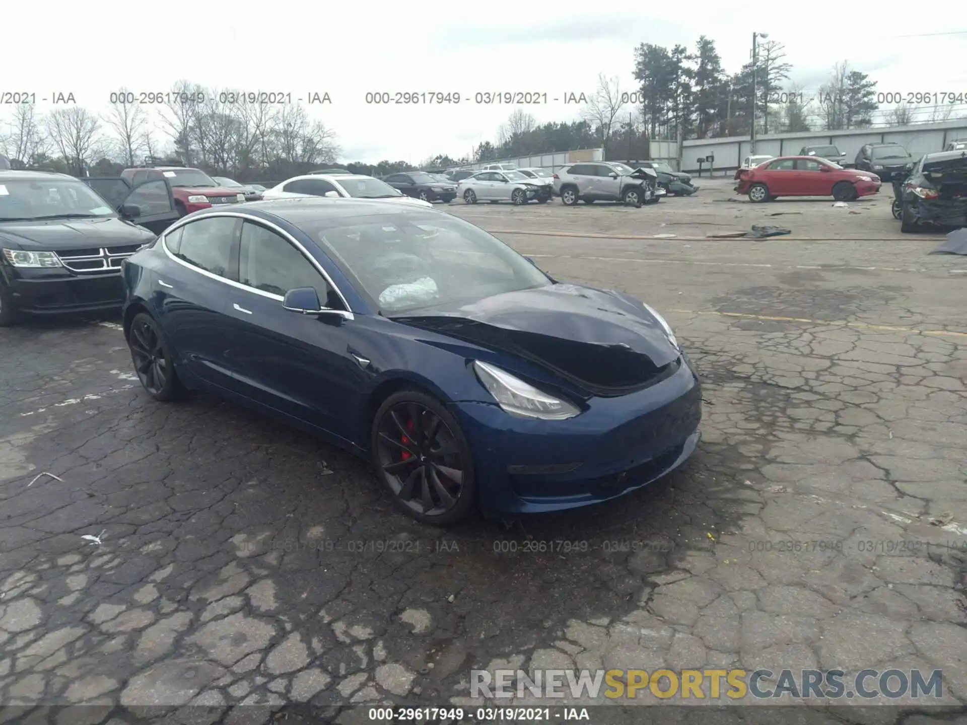 1 Photograph of a damaged car 5YJ3E1EC5LF603121 TESLA MODEL 3 2020