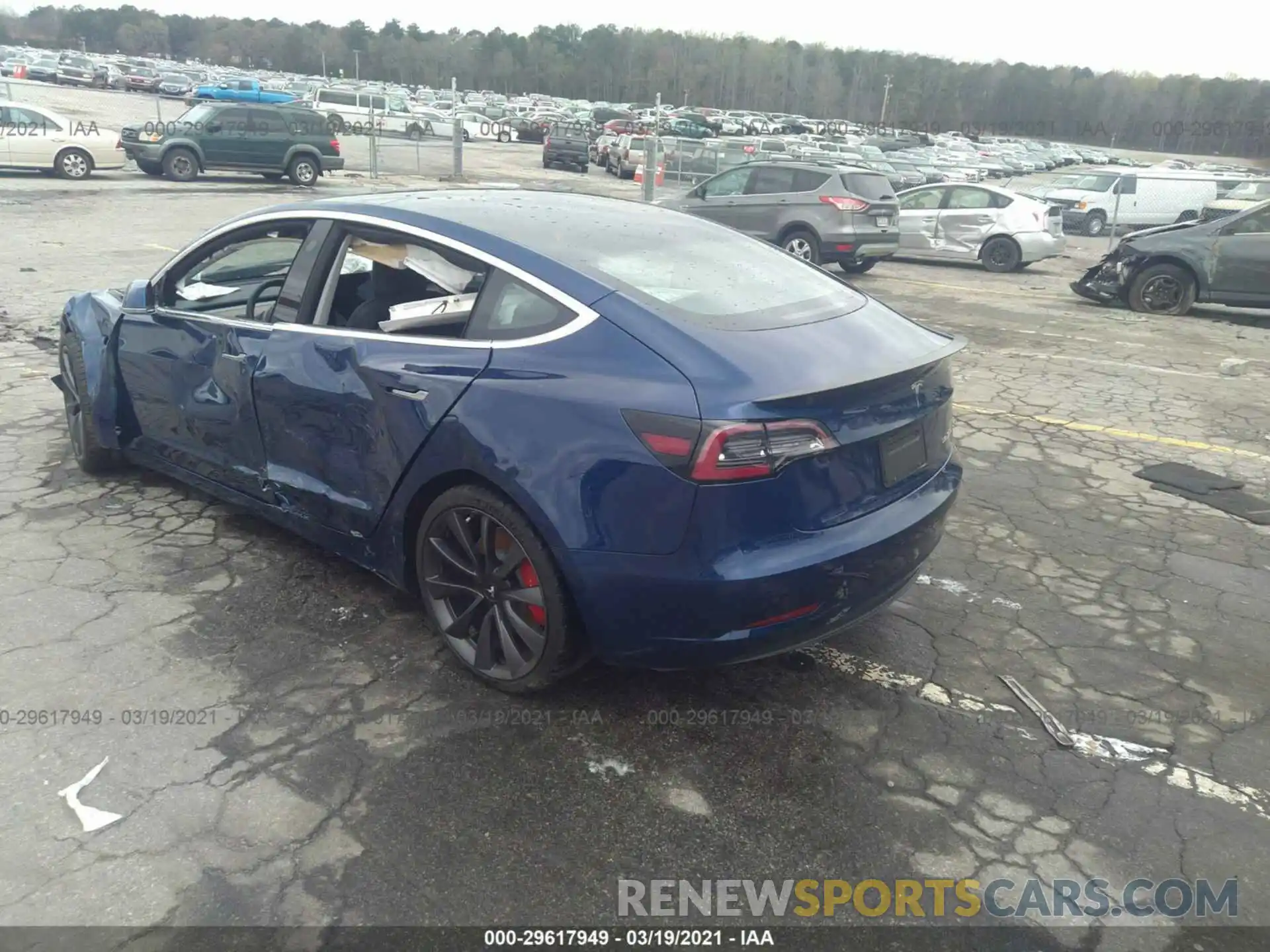 3 Photograph of a damaged car 5YJ3E1EC5LF603121 TESLA MODEL 3 2020