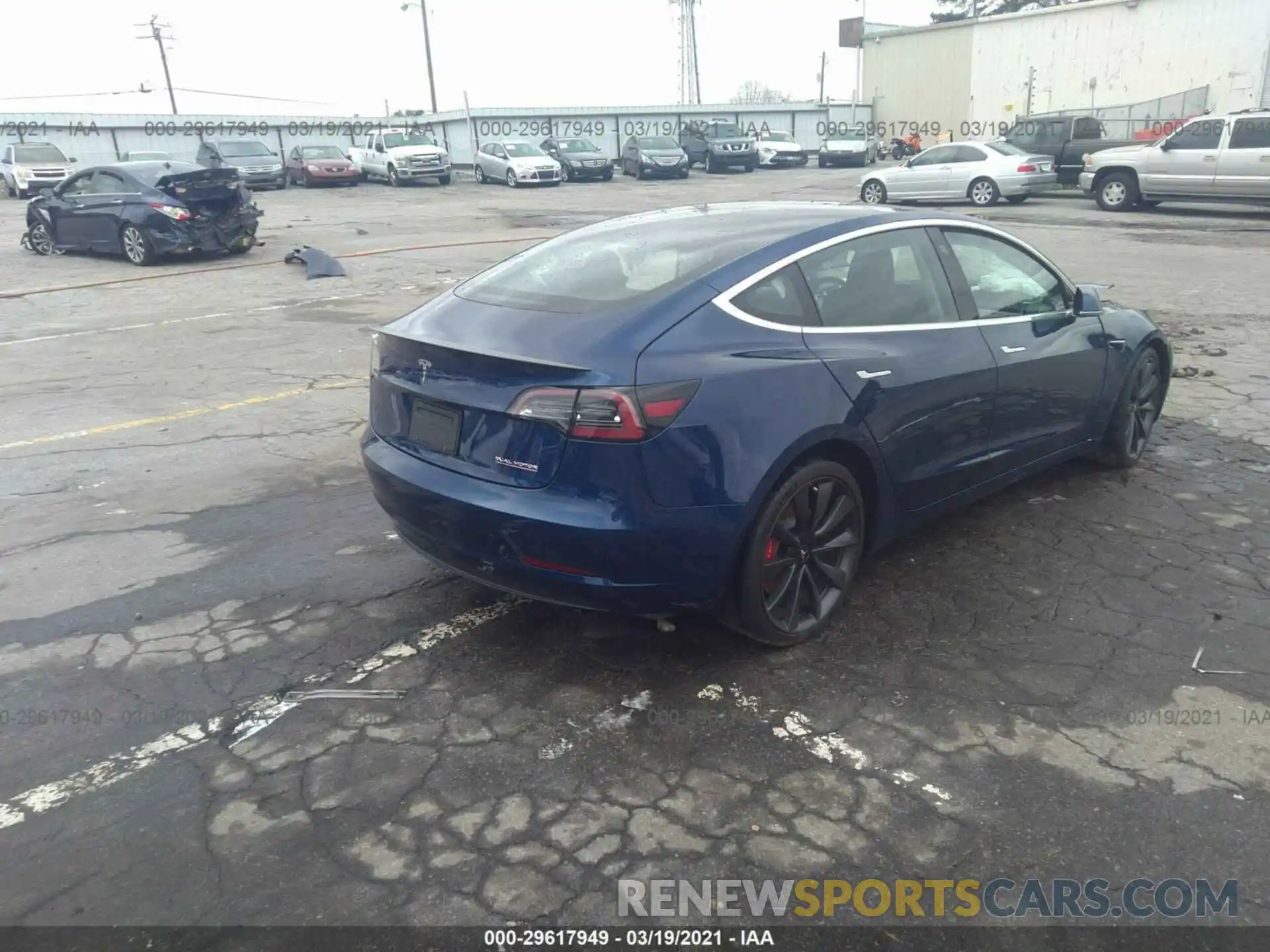 4 Photograph of a damaged car 5YJ3E1EC5LF603121 TESLA MODEL 3 2020