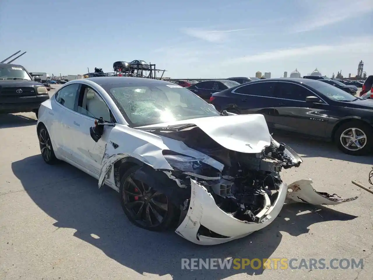 1 Photograph of a damaged car 5YJ3E1EC5LF624728 TESLA MODEL 3 2020