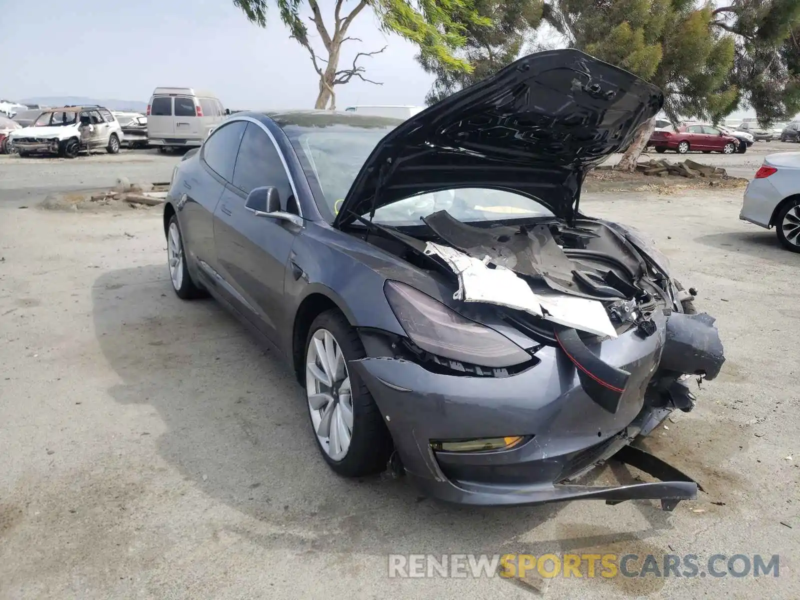 1 Photograph of a damaged car 5YJ3E1EC5LF627158 TESLA MODEL 3 2020