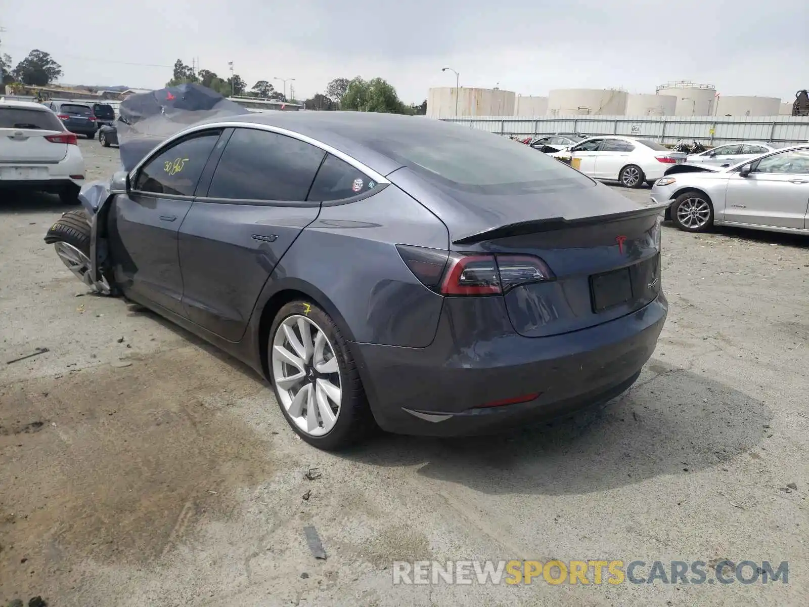 3 Photograph of a damaged car 5YJ3E1EC5LF627158 TESLA MODEL 3 2020