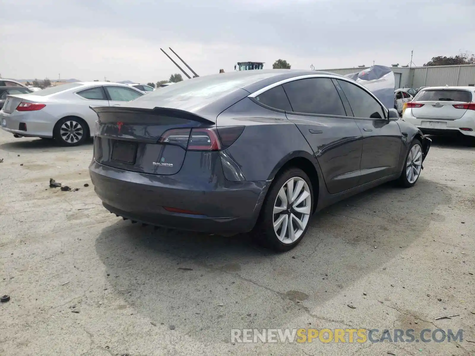 4 Photograph of a damaged car 5YJ3E1EC5LF627158 TESLA MODEL 3 2020