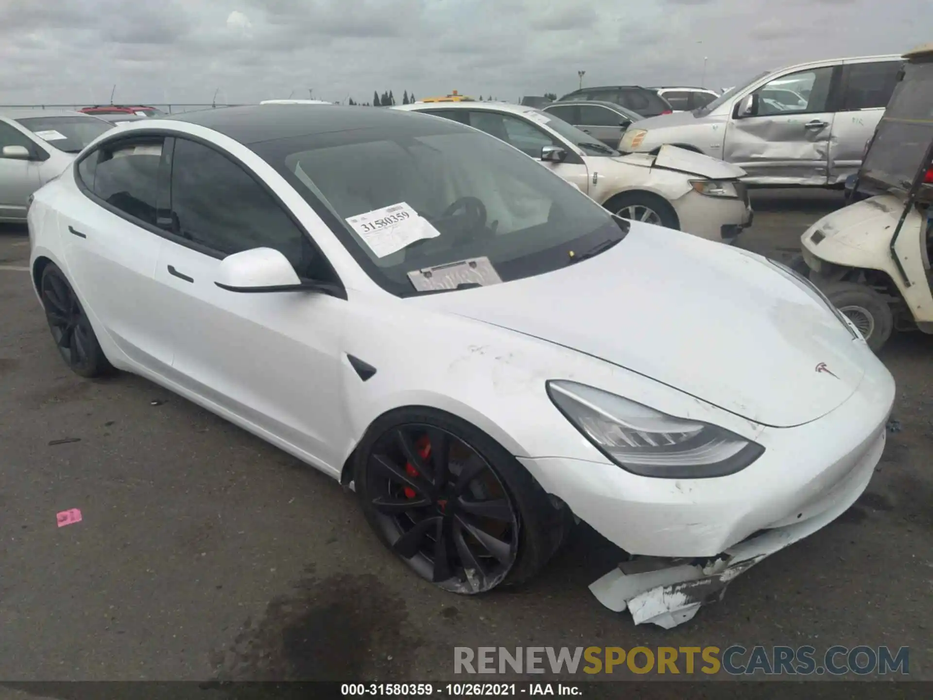 1 Photograph of a damaged car 5YJ3E1EC5LF642257 TESLA MODEL 3 2020