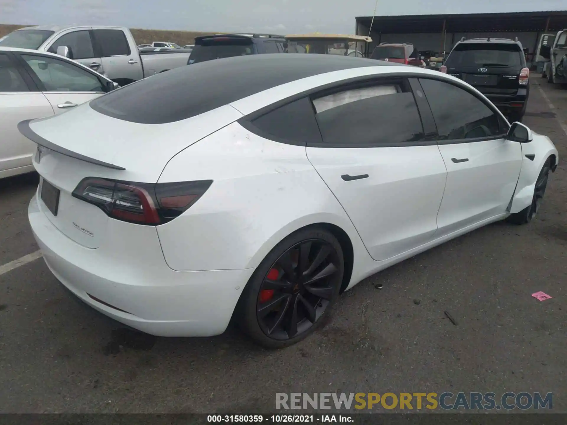 4 Photograph of a damaged car 5YJ3E1EC5LF642257 TESLA MODEL 3 2020