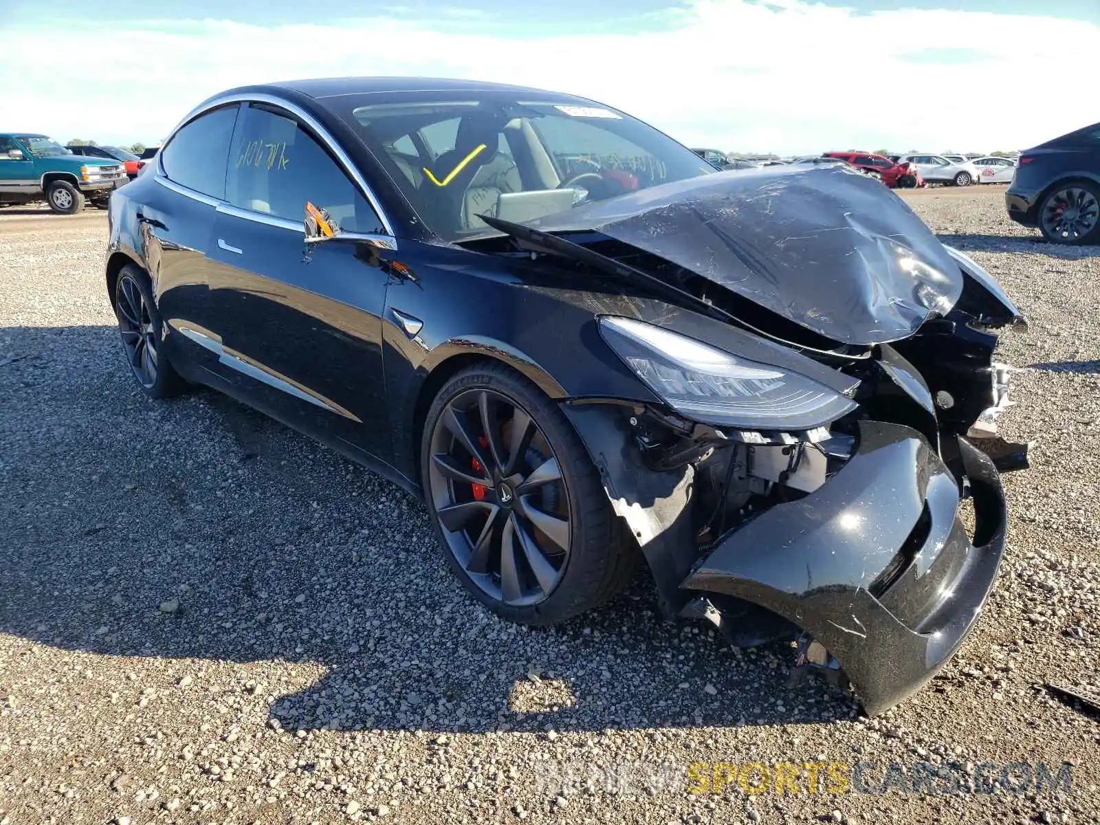 1 Photograph of a damaged car 5YJ3E1EC5LF713098 TESLA MODEL 3 2020