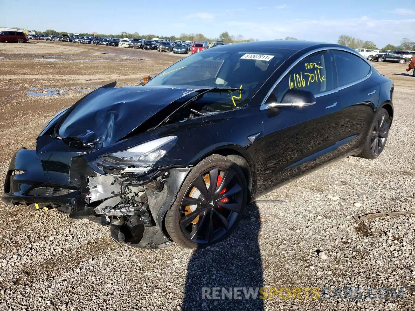 2 Photograph of a damaged car 5YJ3E1EC5LF713098 TESLA MODEL 3 2020