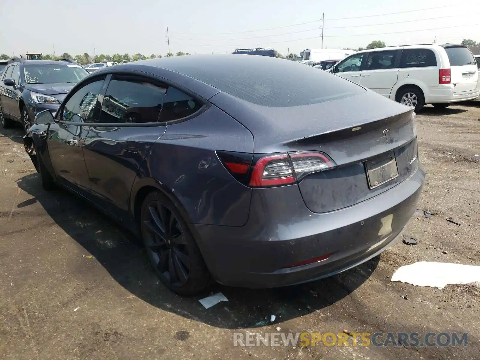 3 Photograph of a damaged car 5YJ3E1EC5LF713456 TESLA MODEL 3 2020