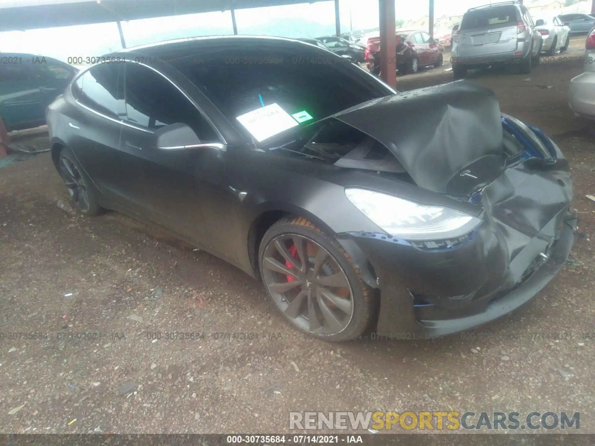 1 Photograph of a damaged car 5YJ3E1EC5LF716910 TESLA MODEL 3 2020