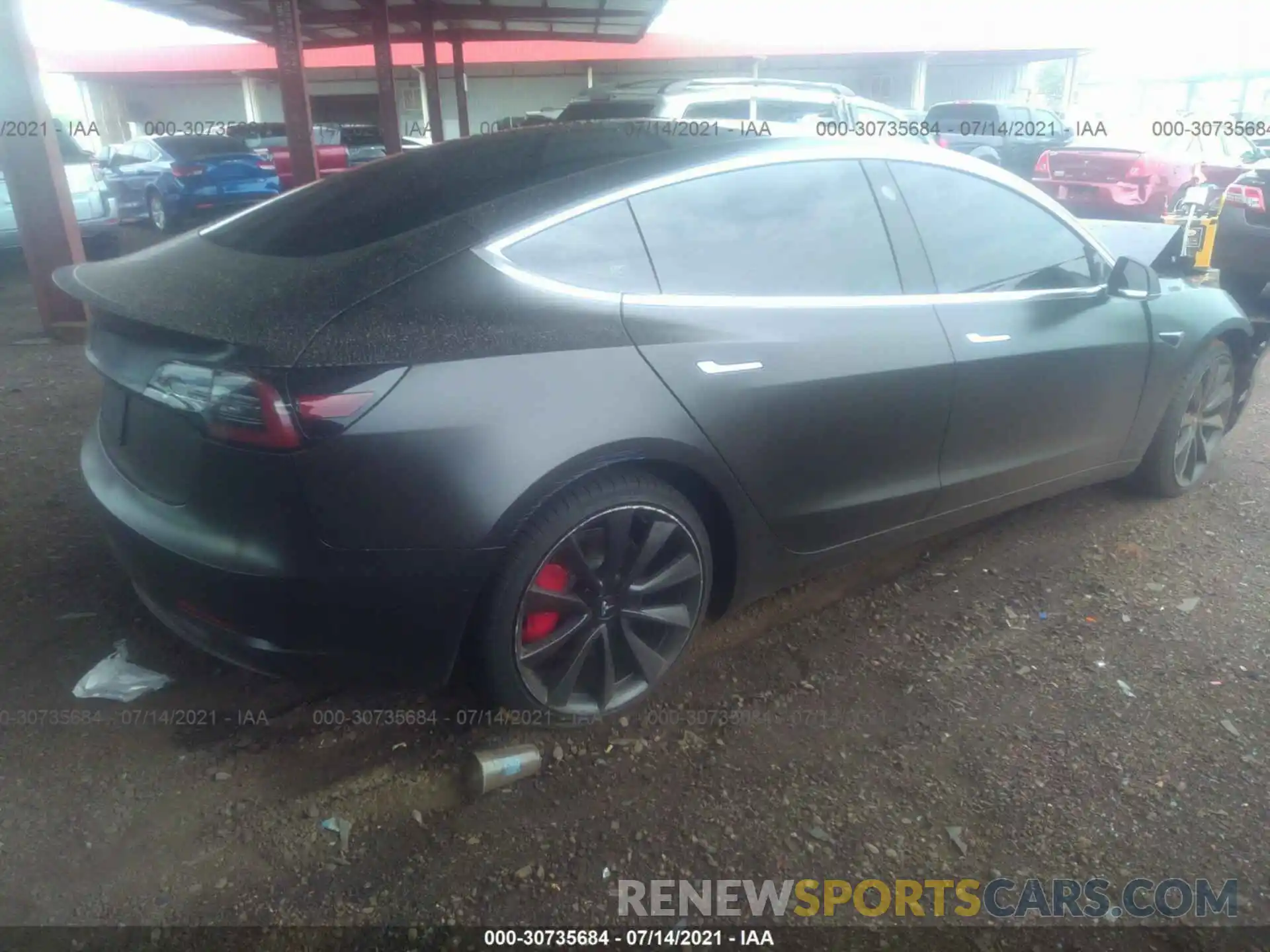 4 Фотография поврежденного автомобиля 5YJ3E1EC5LF716910 TESLA MODEL 3 2020