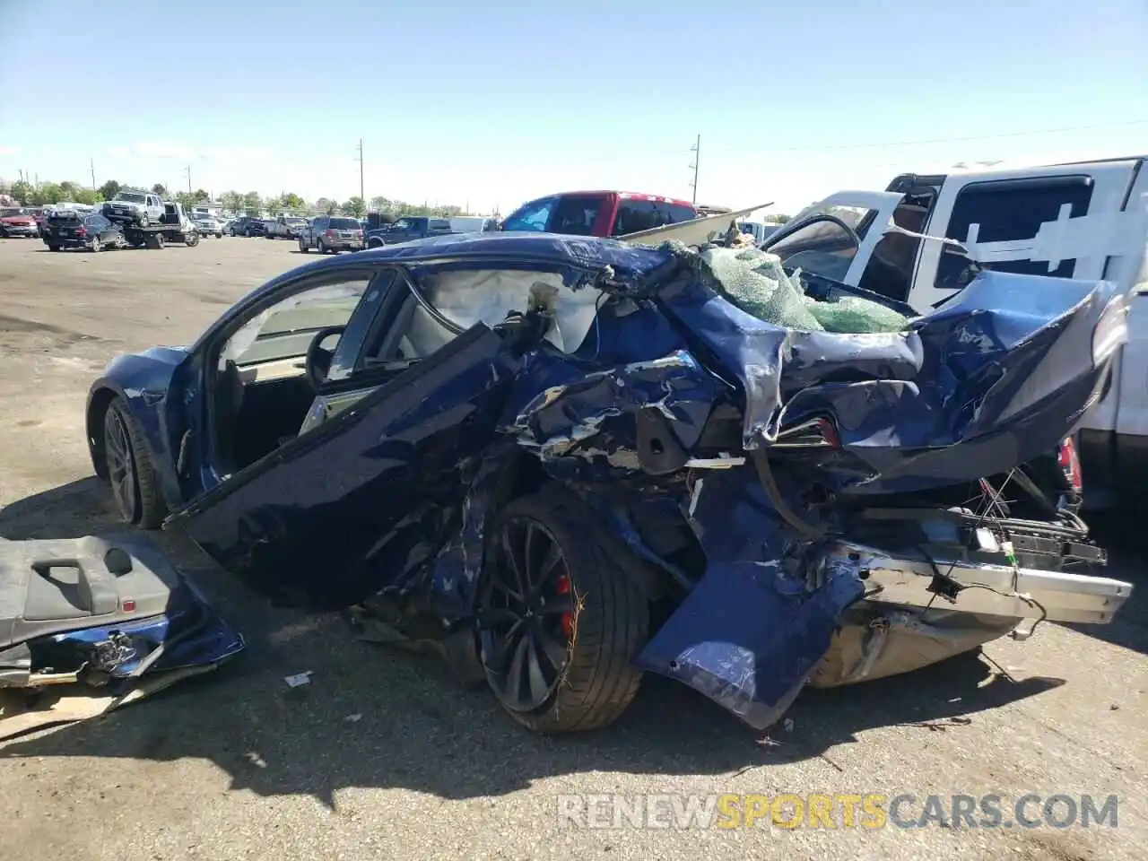 3 Photograph of a damaged car 5YJ3E1EC5LF719404 TESLA MODEL 3 2020