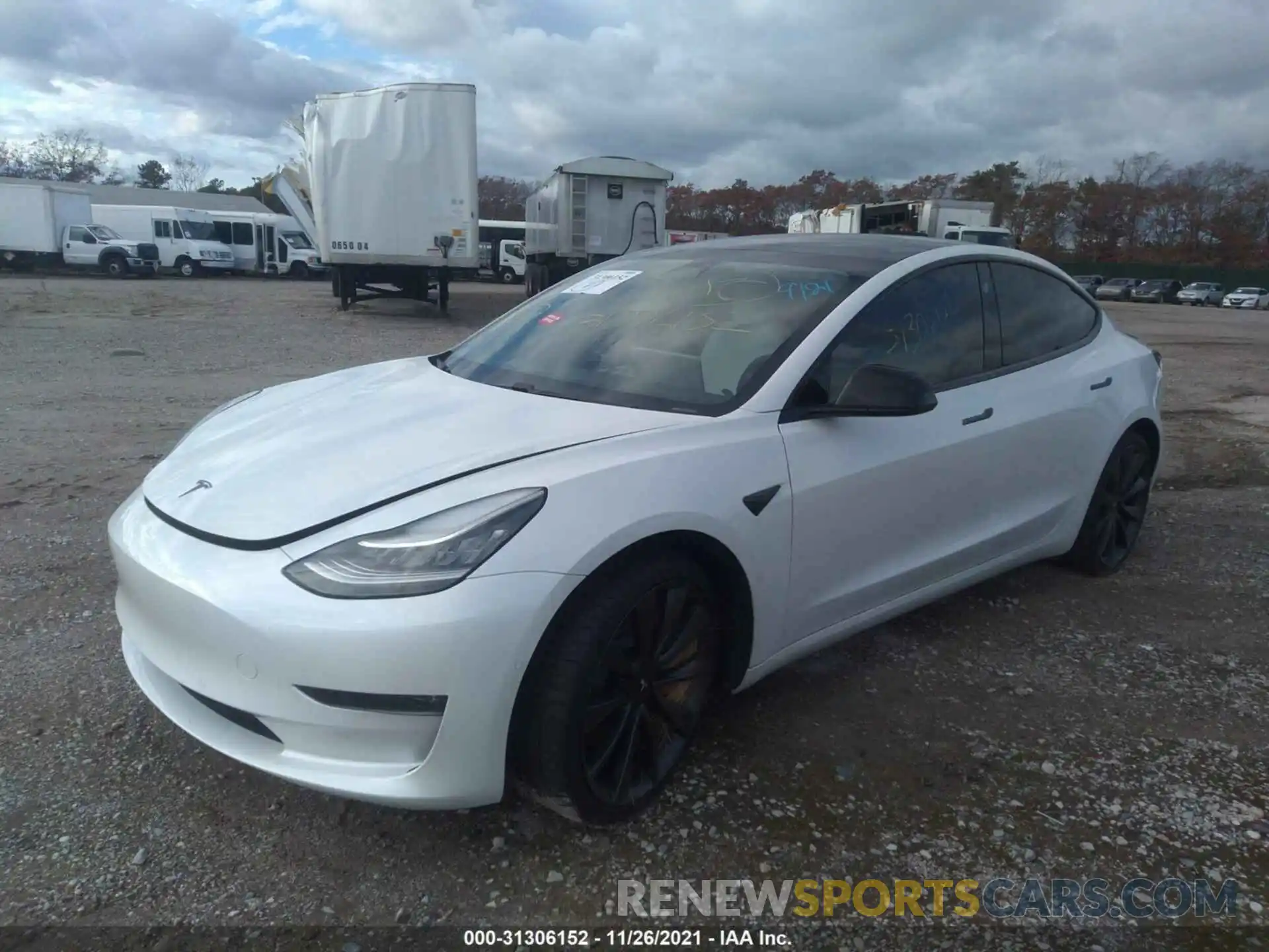 2 Photograph of a damaged car 5YJ3E1EC5LF720746 TESLA MODEL 3 2020