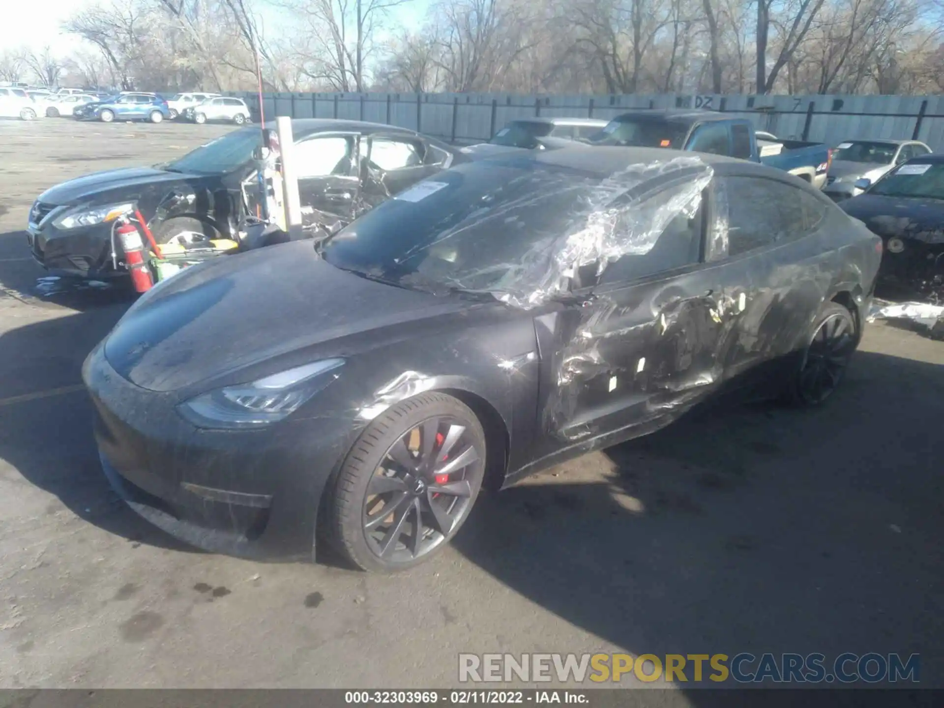 2 Photograph of a damaged car 5YJ3E1EC5LF791901 TESLA MODEL 3 2020