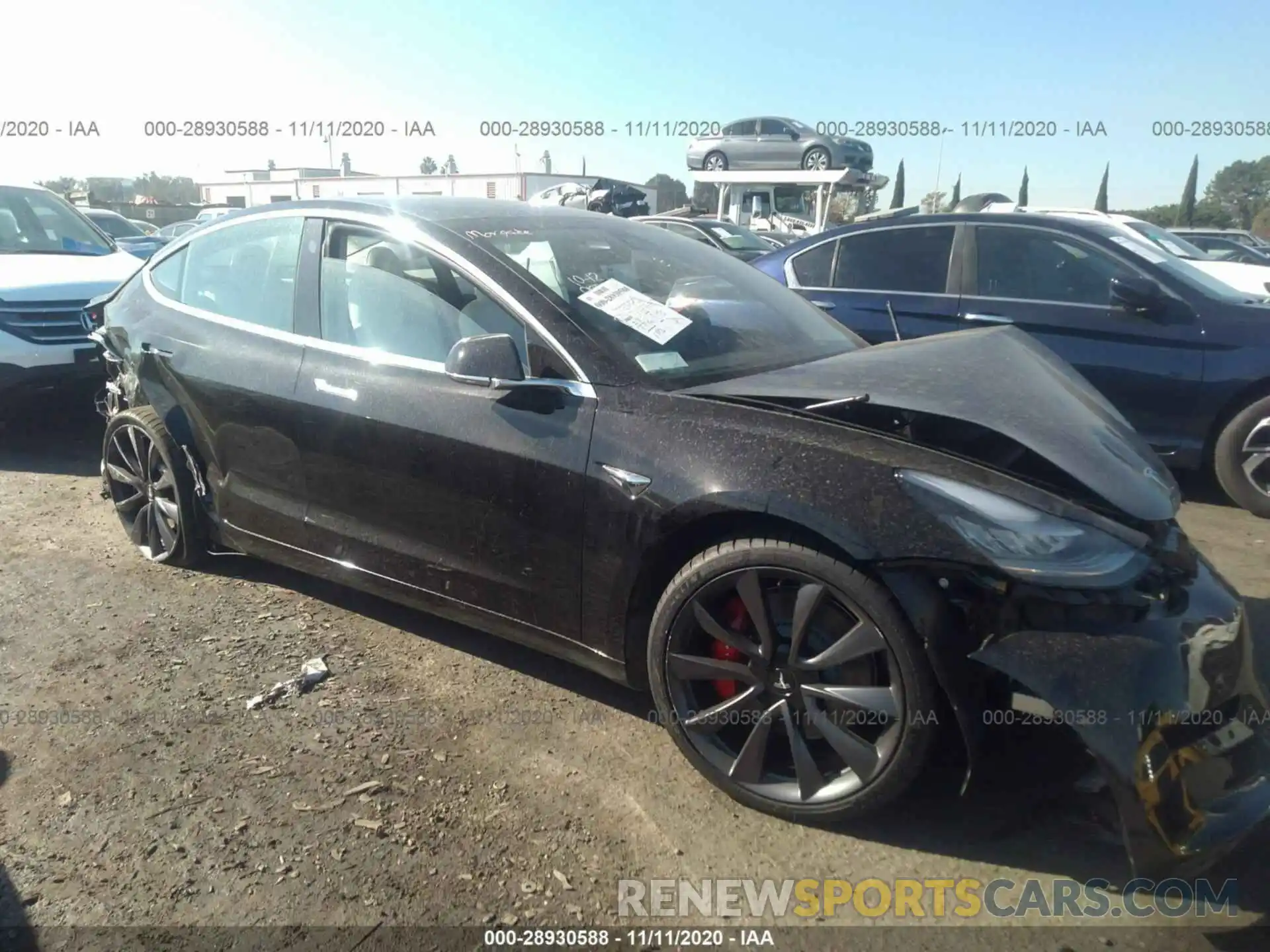 1 Photograph of a damaged car 5YJ3E1EC5LF796399 TESLA MODEL 3 2020