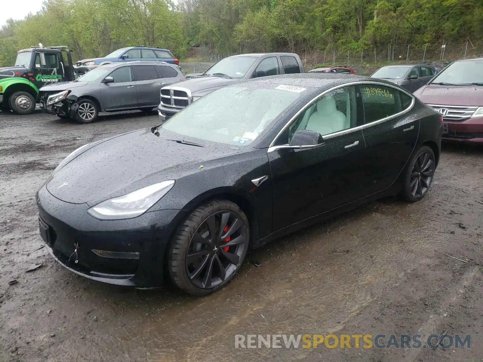 2 Photograph of a damaged car 5YJ3E1EC5LF796404 TESLA MODEL 3 2020