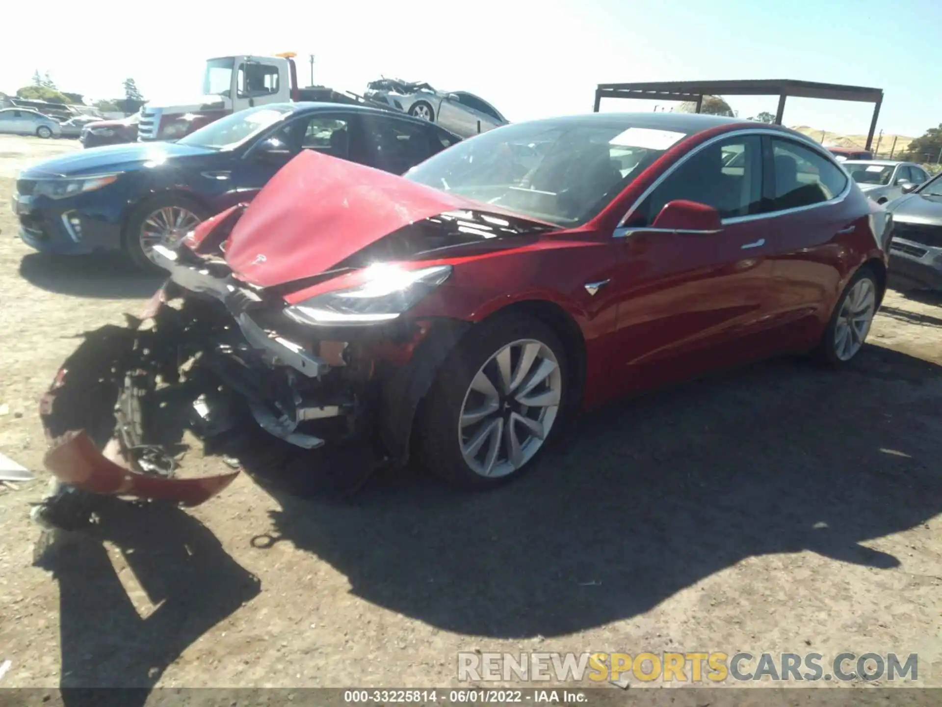 2 Photograph of a damaged car 5YJ3E1EC6LF627279 TESLA MODEL 3 2020