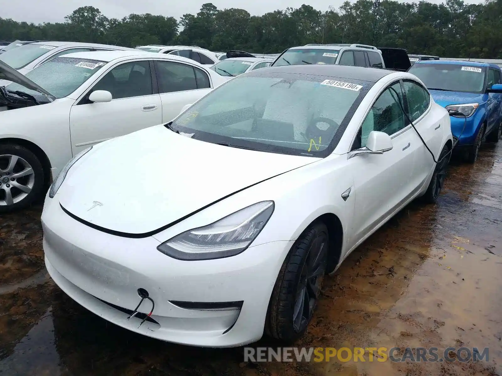 2 Photograph of a damaged car 5YJ3E1EC6LF642056 TESLA MODEL 3 2020