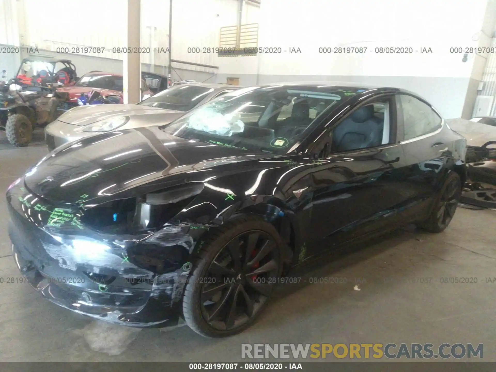 2 Photograph of a damaged car 5YJ3E1EC6LF669192 TESLA MODEL 3 2020