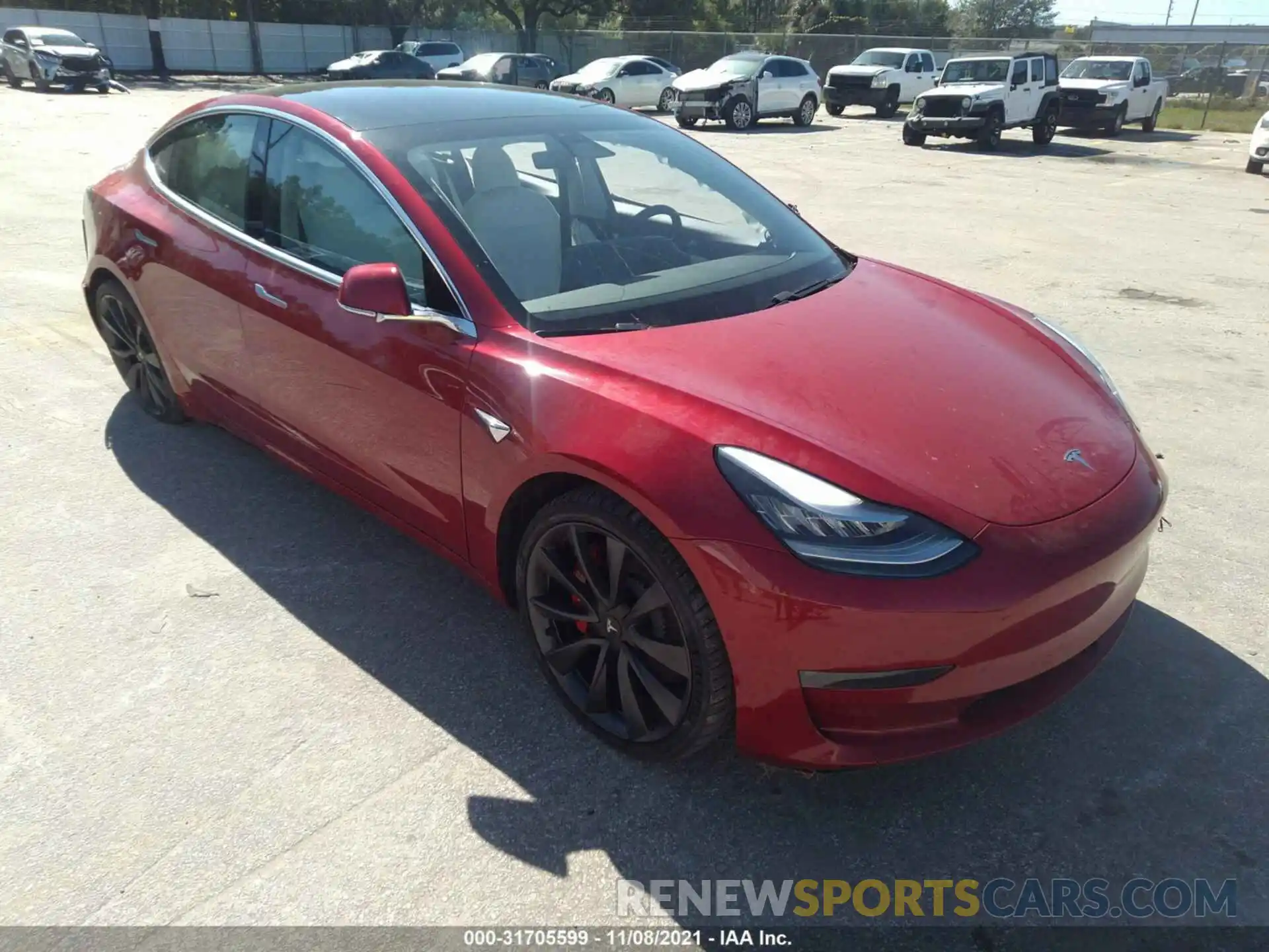 1 Photograph of a damaged car 5YJ3E1EC6LF669600 TESLA MODEL 3 2020