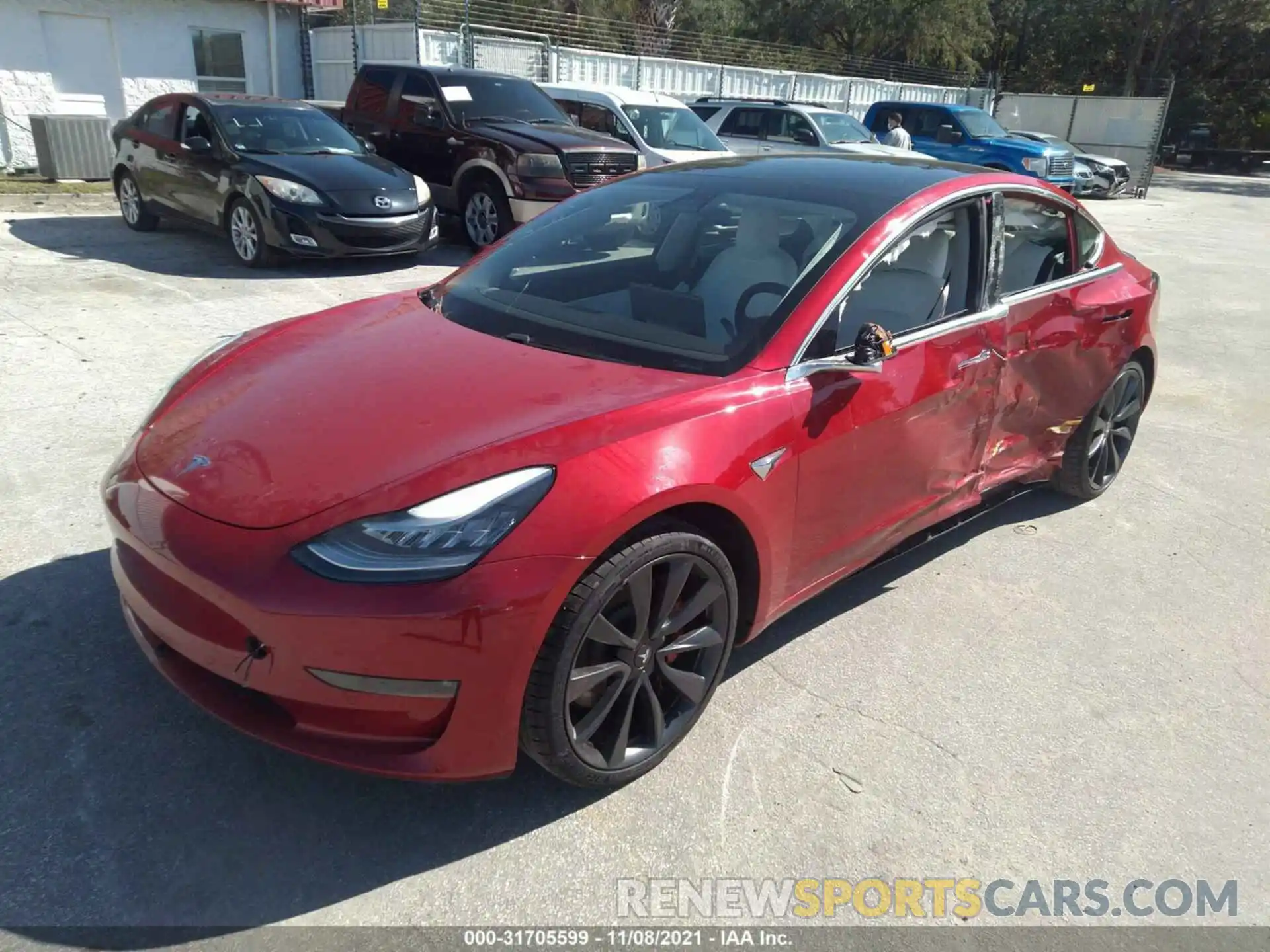 2 Photograph of a damaged car 5YJ3E1EC6LF669600 TESLA MODEL 3 2020