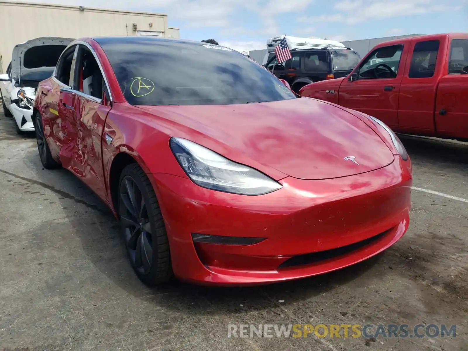 1 Photograph of a damaged car 5YJ3E1EC6LF742562 TESLA MODEL 3 2020