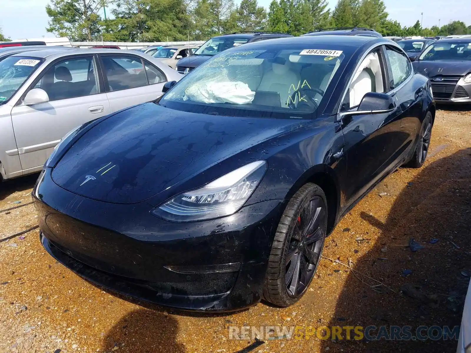 2 Photograph of a damaged car 5YJ3E1EC6LF774962 TESLA MODEL 3 2020