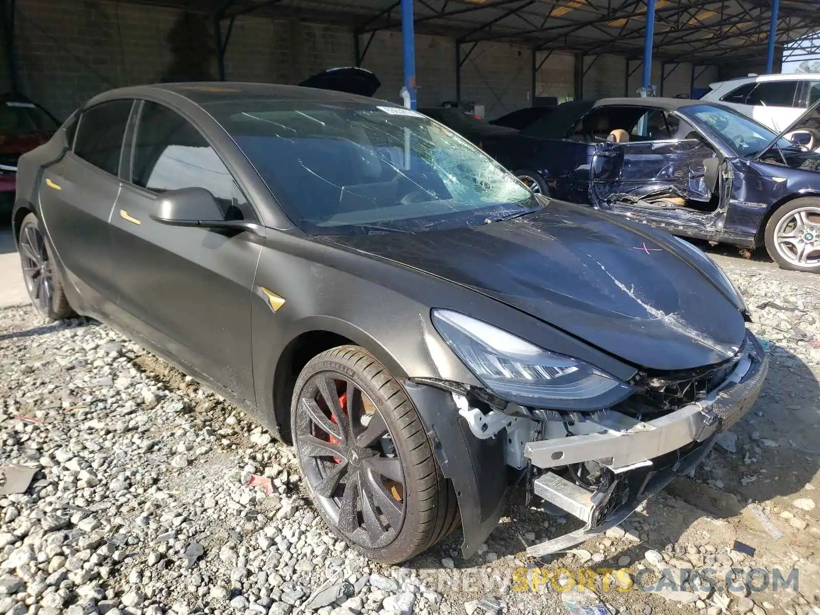 1 Photograph of a damaged car 5YJ3E1EC6LF791874 TESLA MODEL 3 2020