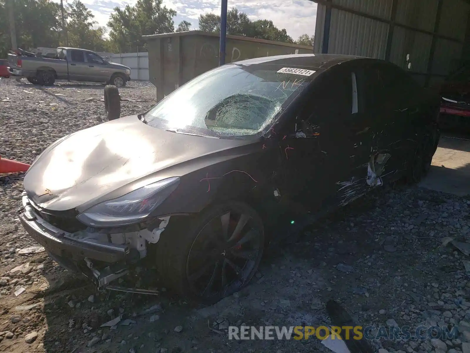 2 Photograph of a damaged car 5YJ3E1EC6LF791874 TESLA MODEL 3 2020