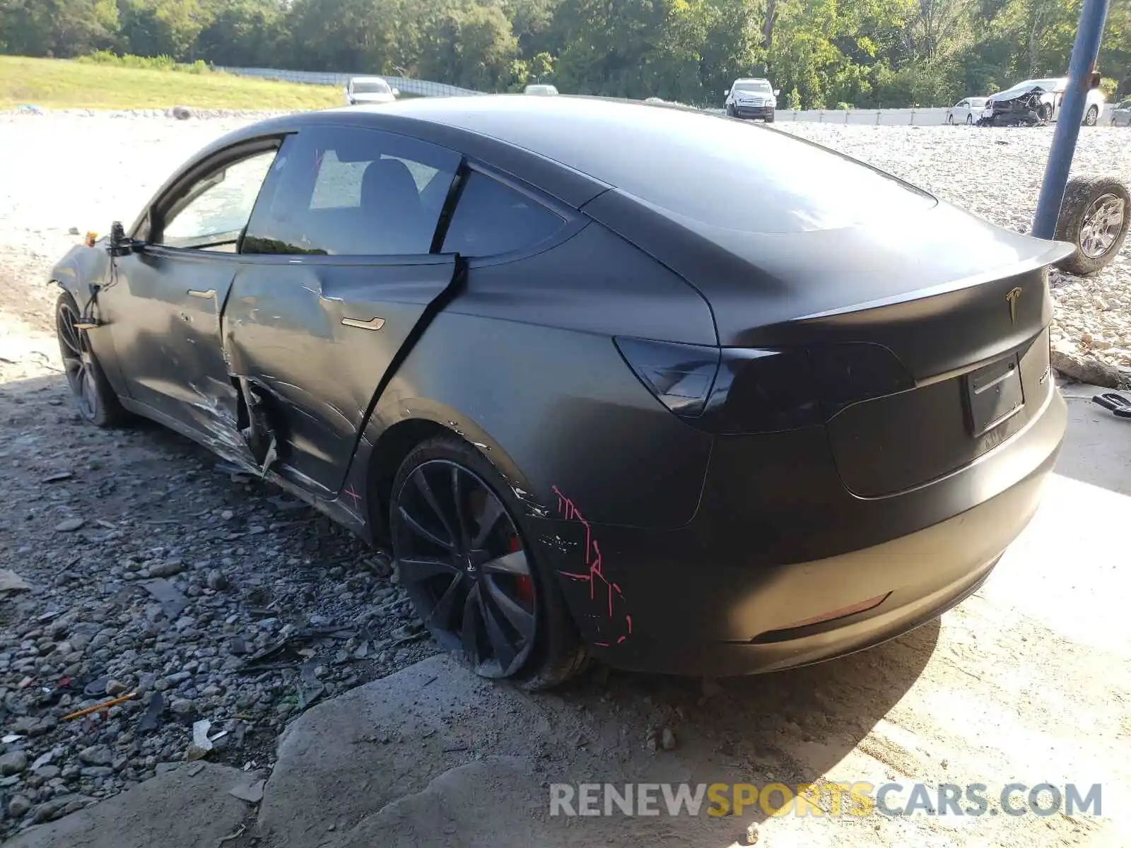 3 Photograph of a damaged car 5YJ3E1EC6LF791874 TESLA MODEL 3 2020