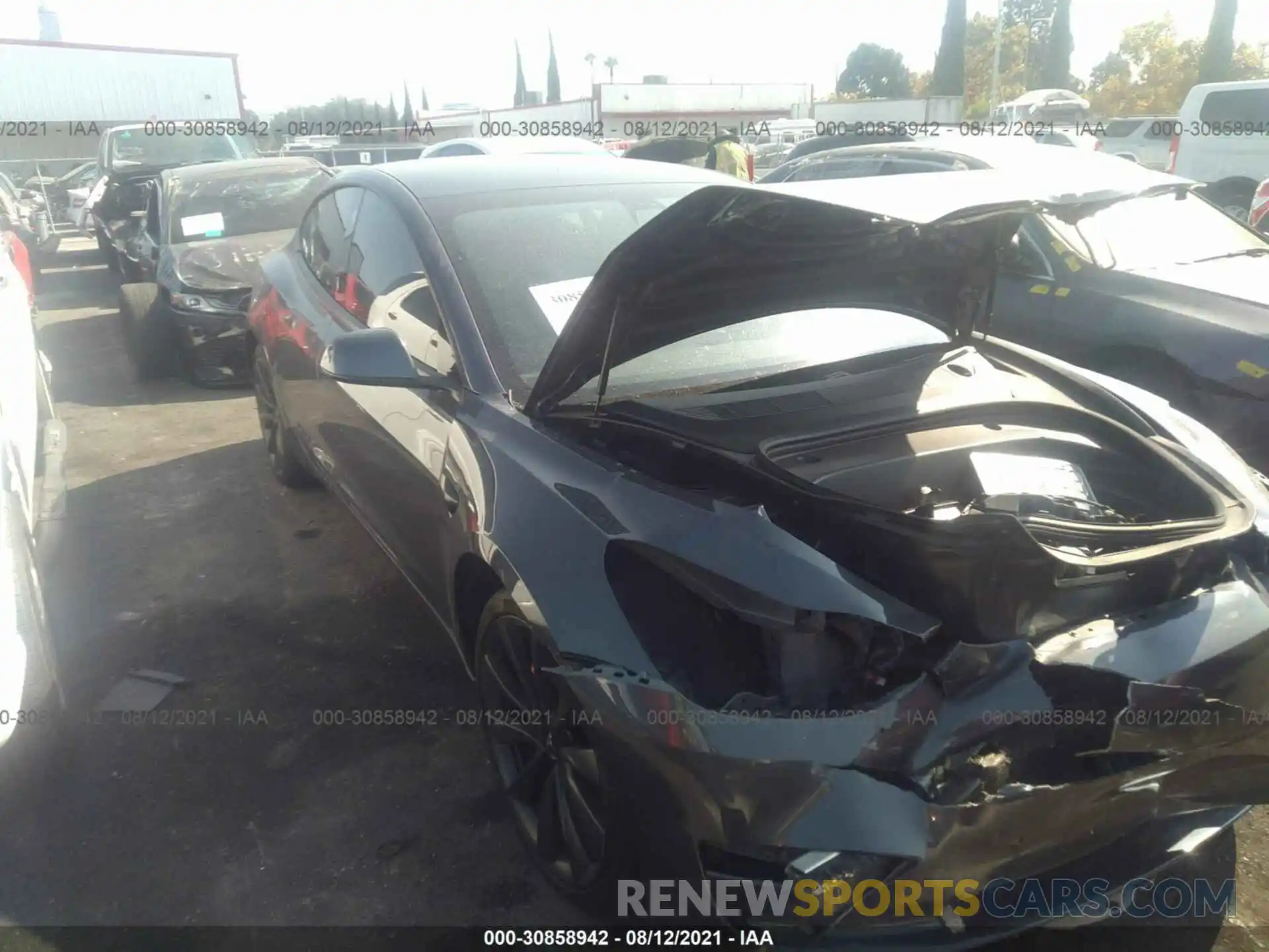 1 Photograph of a damaged car 5YJ3E1EC6LF796203 TESLA MODEL 3 2020