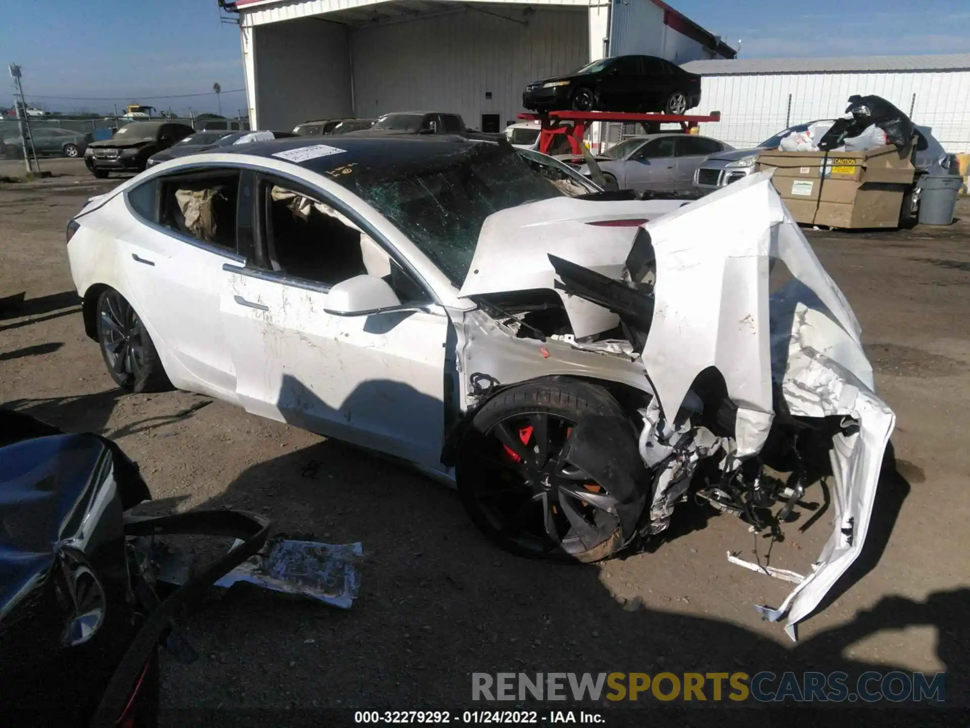 1 Photograph of a damaged car 5YJ3E1EC6LF805465 TESLA MODEL 3 2020