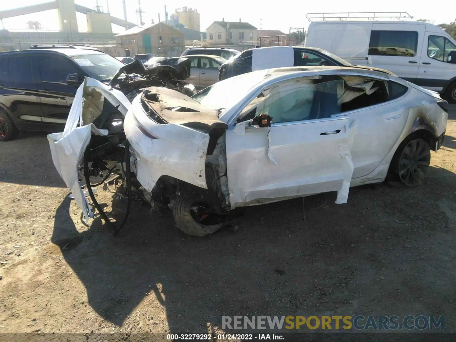 2 Photograph of a damaged car 5YJ3E1EC6LF805465 TESLA MODEL 3 2020