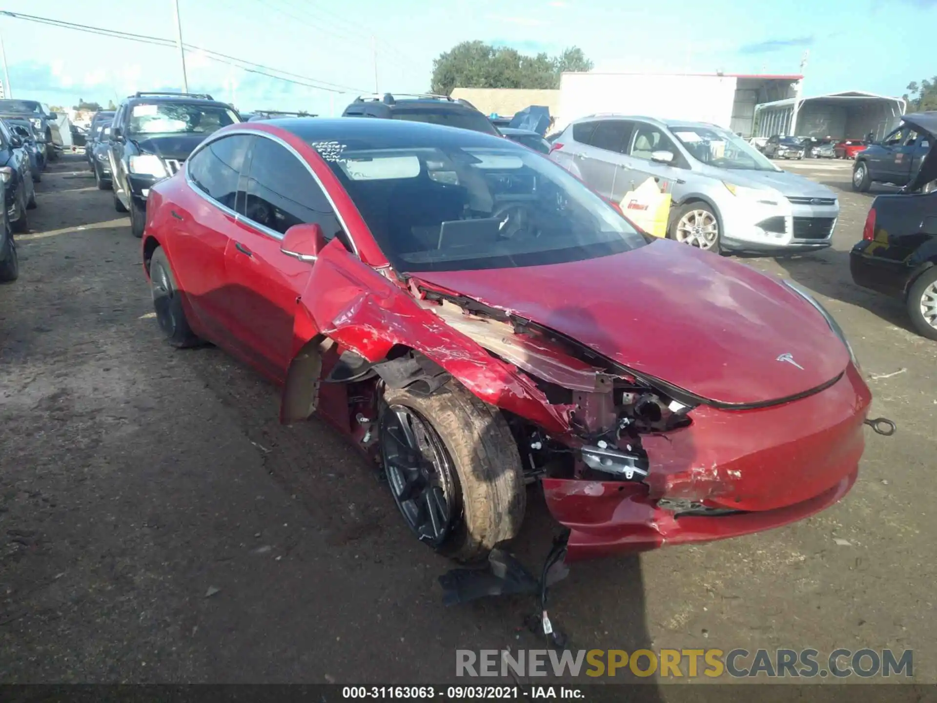 1 Photograph of a damaged car 5YJ3E1EC7LF586368 TESLA MODEL 3 2020