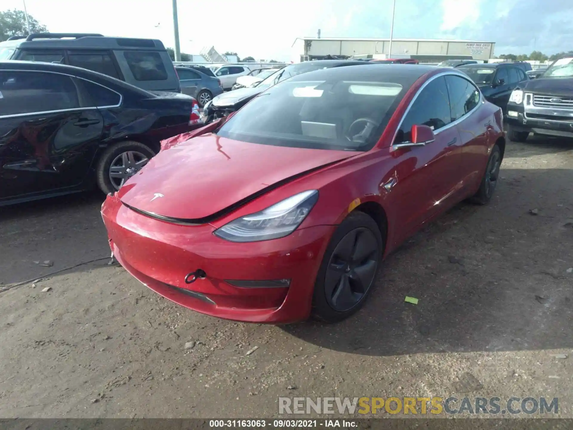 2 Photograph of a damaged car 5YJ3E1EC7LF586368 TESLA MODEL 3 2020