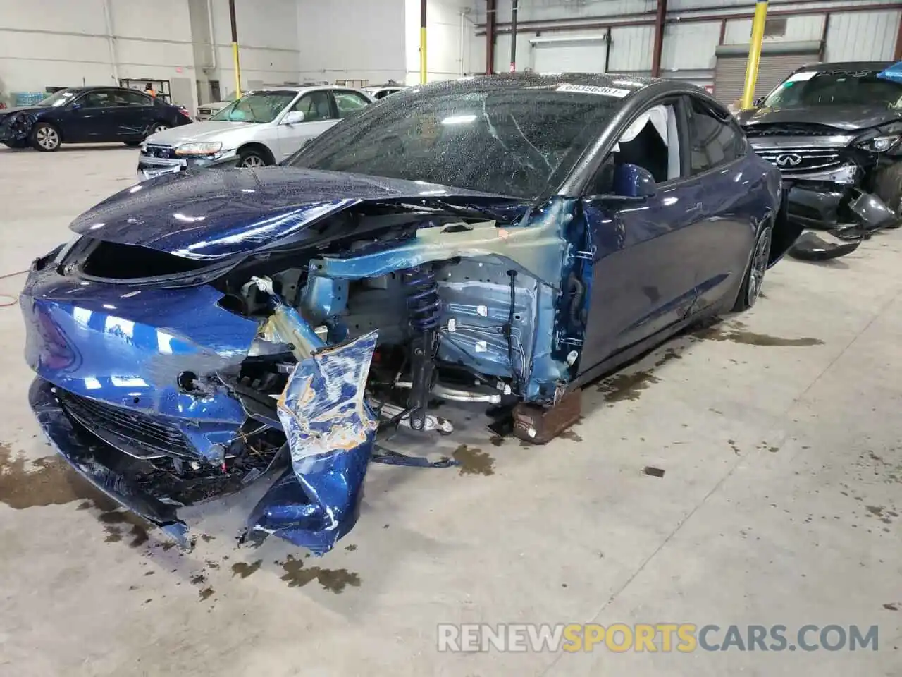 2 Photograph of a damaged car 5YJ3E1EC7LF586581 TESLA MODEL 3 2020