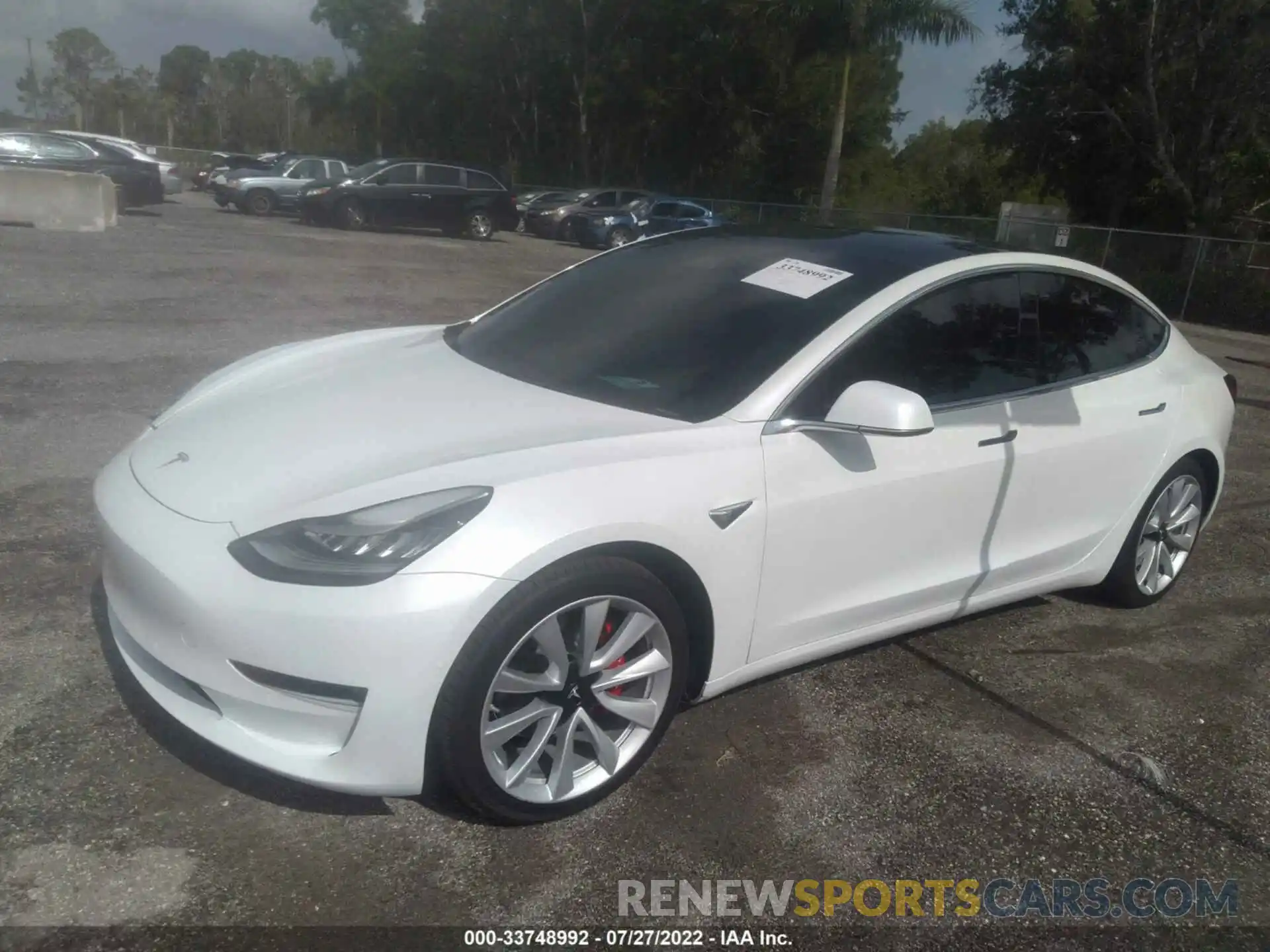 2 Photograph of a damaged car 5YJ3E1EC7LF587083 TESLA MODEL 3 2020