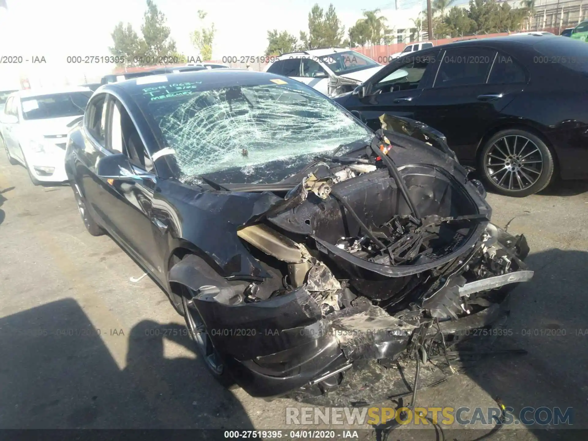 1 Photograph of a damaged car 5YJ3E1EC7LF601290 TESLA MODEL 3 2020