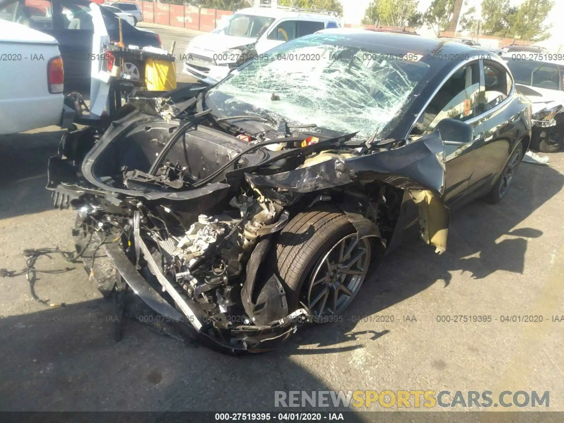 2 Photograph of a damaged car 5YJ3E1EC7LF601290 TESLA MODEL 3 2020