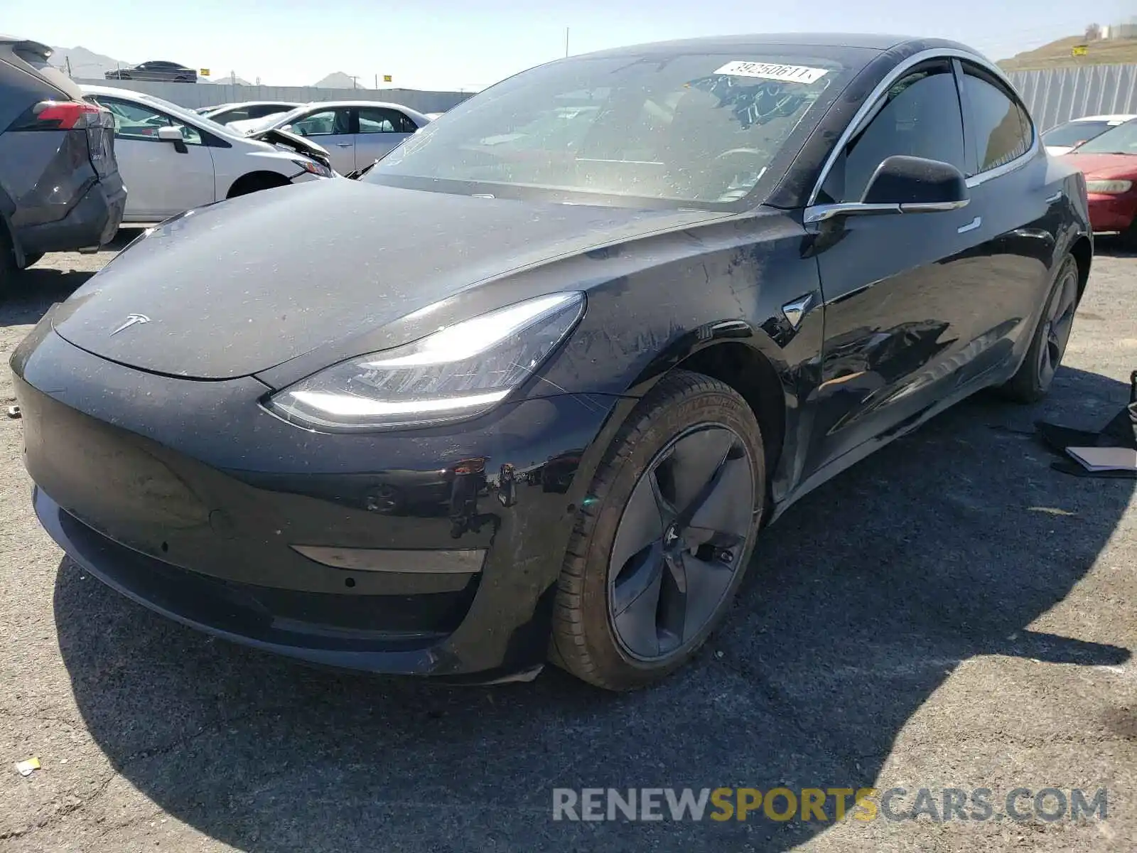 2 Photograph of a damaged car 5YJ3E1EC7LF601323 TESLA MODEL 3 2020