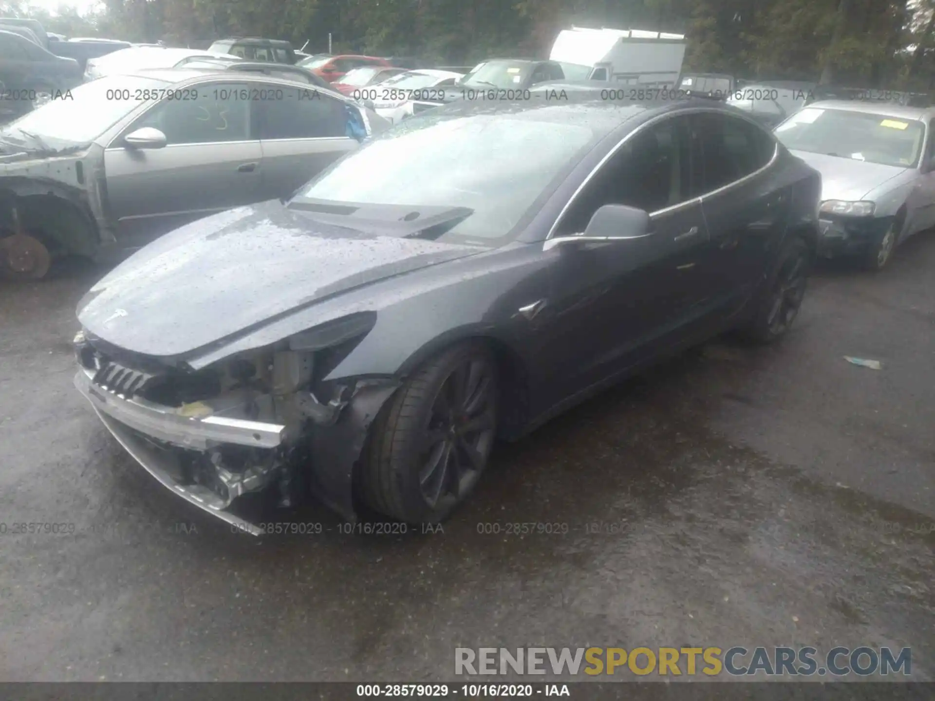 2 Photograph of a damaged car 5YJ3E1EC7LF623595 TESLA MODEL 3 2020