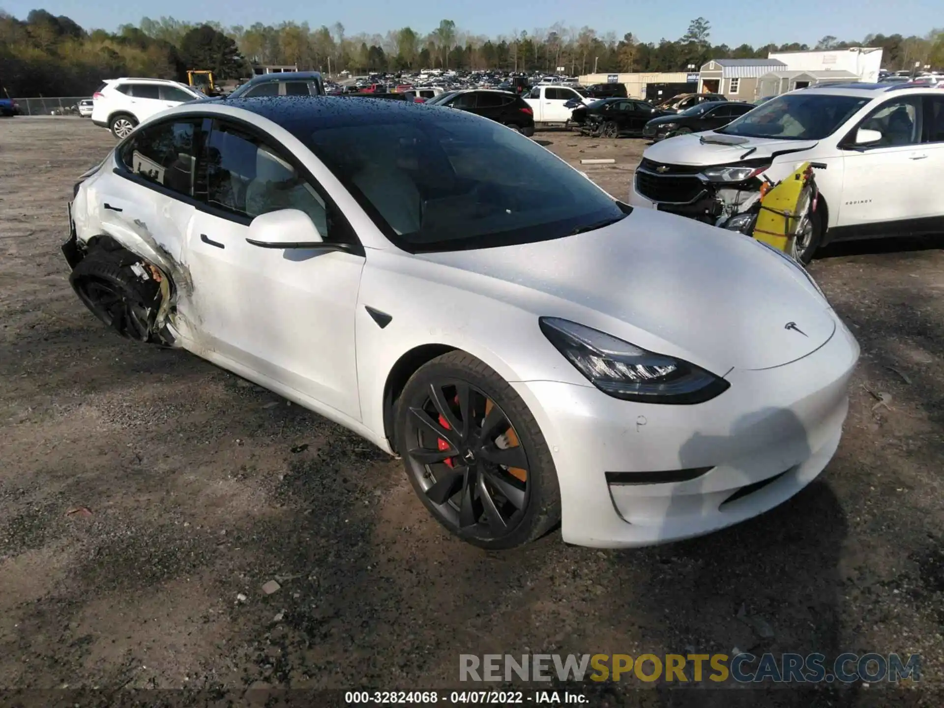 1 Photograph of a damaged car 5YJ3E1EC7LF624648 TESLA MODEL 3 2020