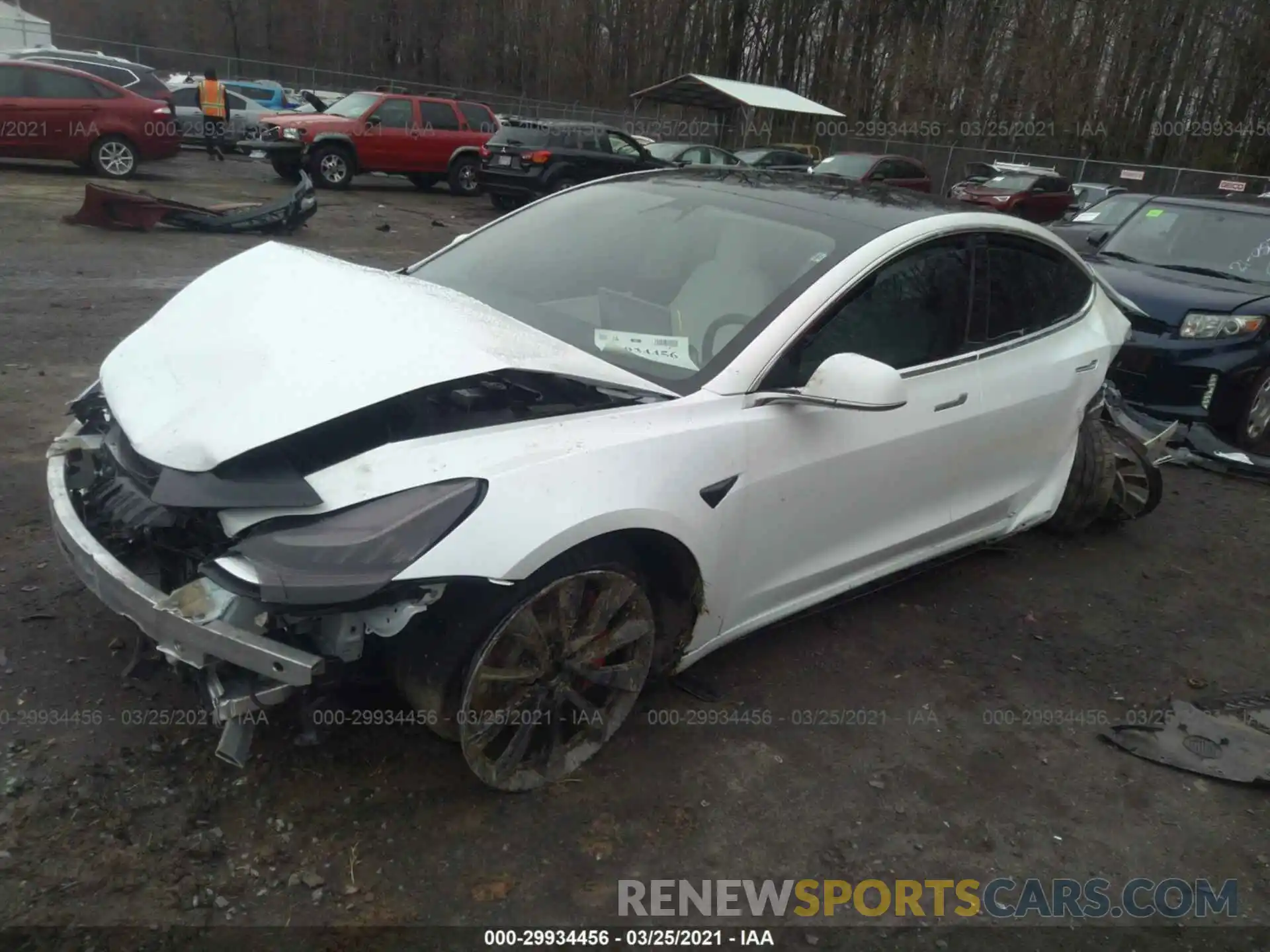 2 Фотография поврежденного автомобиля 5YJ3E1EC7LF624746 TESLA MODEL 3 2020