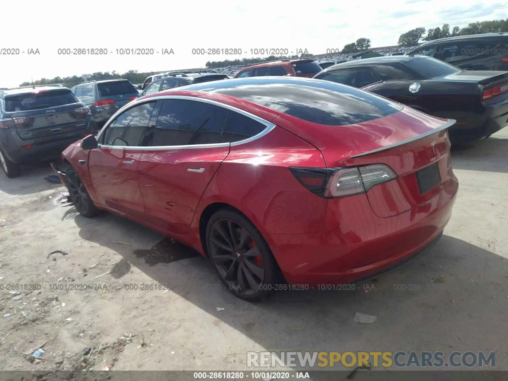 3 Photograph of a damaged car 5YJ3E1EC7LF624844 TESLA MODEL 3 2020