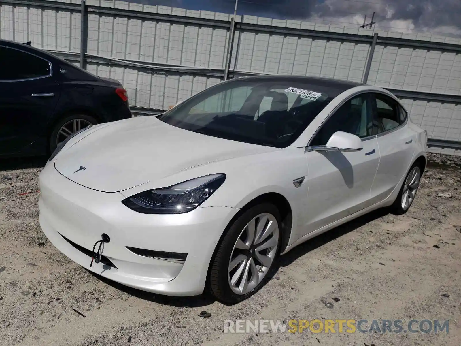 2 Photograph of a damaged car 5YJ3E1EC7LF627579 TESLA MODEL 3 2020