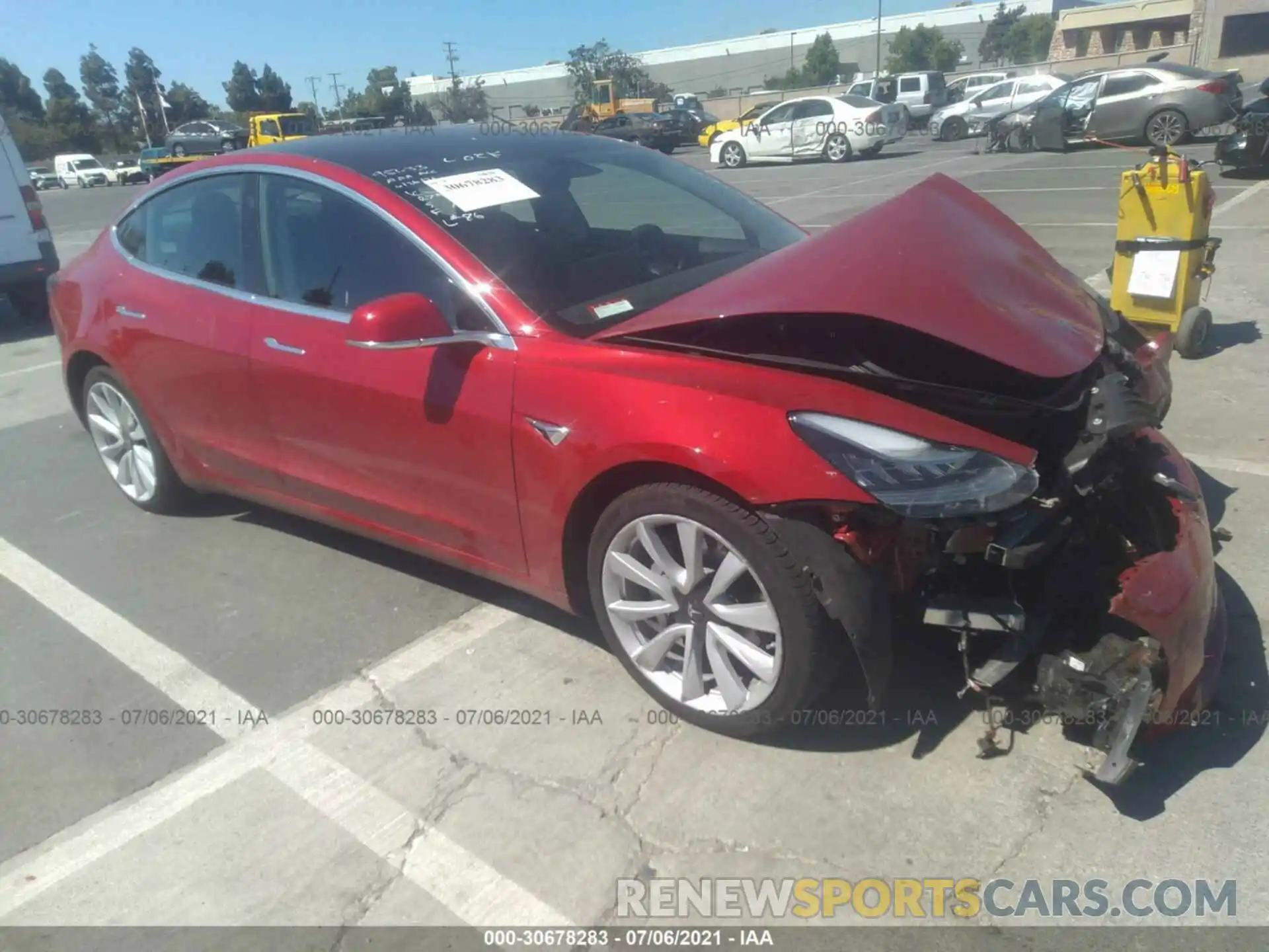 1 Photograph of a damaged car 5YJ3E1EC7LF647251 TESLA MODEL 3 2020